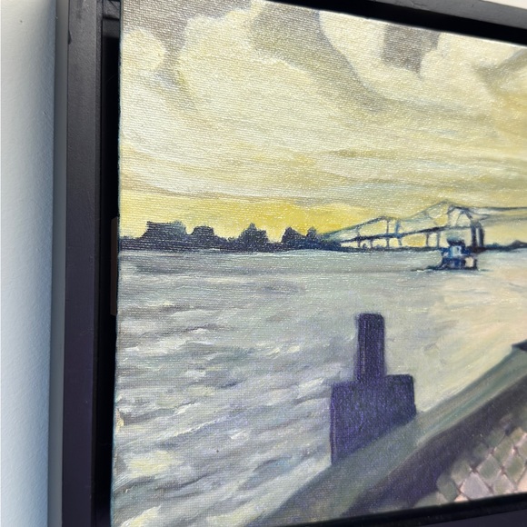 Original framed Landscape oil Painting with Black Frame | 8x10 inch artwork - Picture 5 of 5